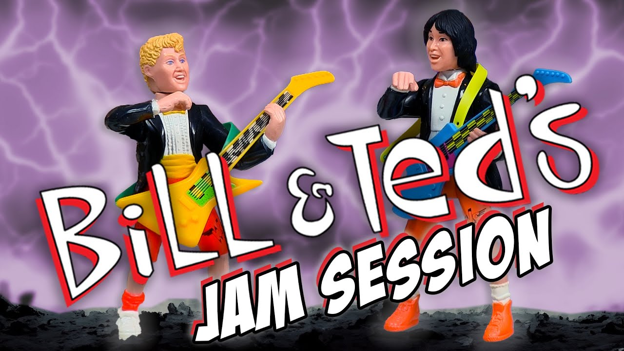 Bill and Ted's excellent action figures! Retro Wyld Stallyns jam session toys from the 90s