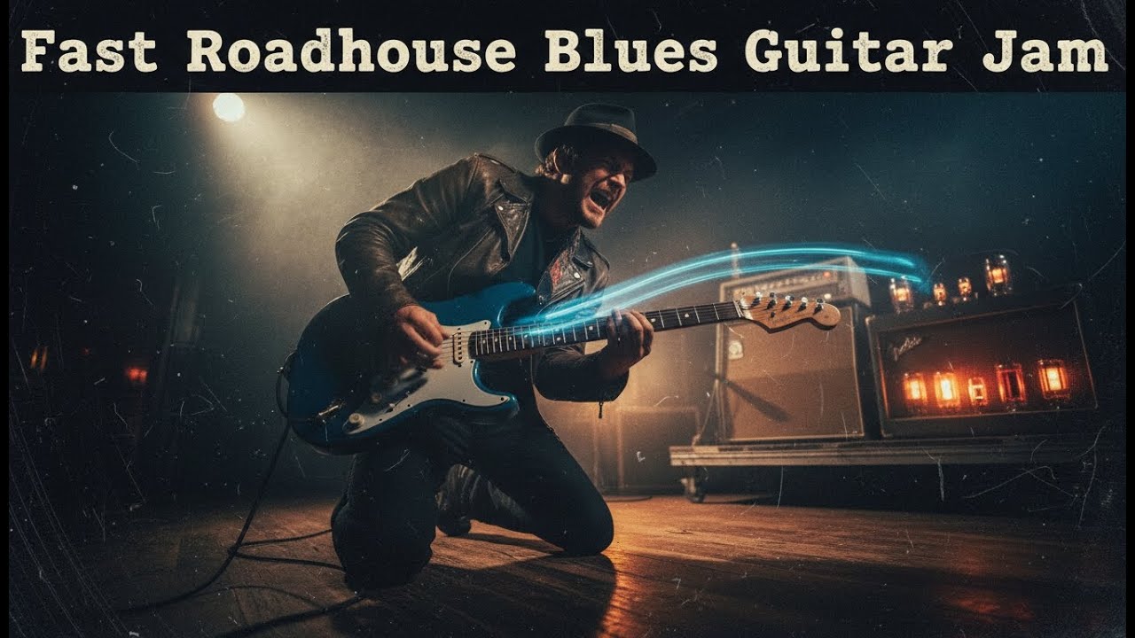 Fast Roadhouse Blues Guitar Jam