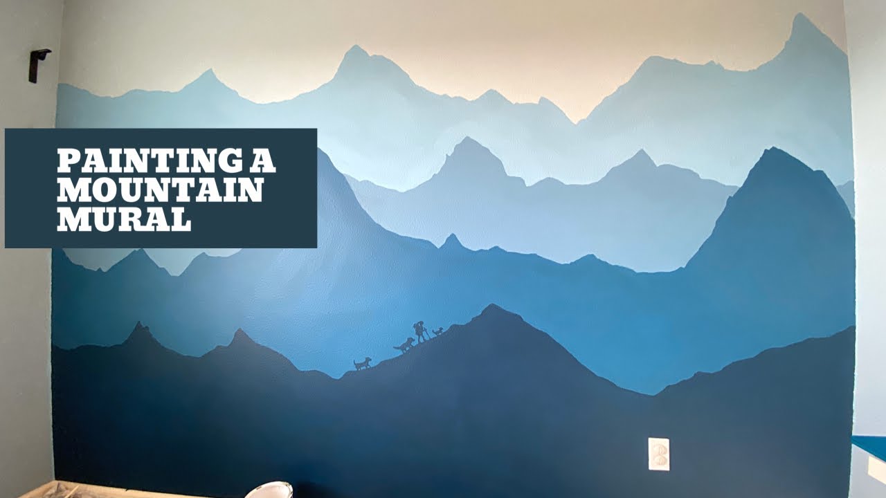 Painting a Mountain Mural