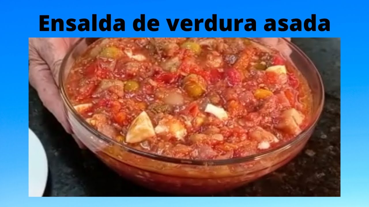 🥗ENSALADA DE PIMIENTOS🌶 BERENJENAS🍆 Y CEBOLLAS 🧅ASADAS