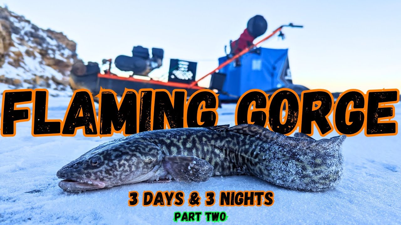 3 Night Ice Camping Trip to Flaming Gorge! Part 2- FISHING FOR MONSTERS- Ice camping in a flip over