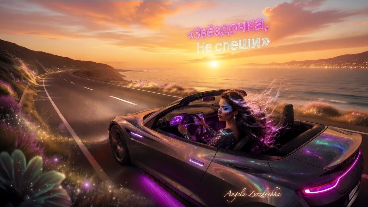 Звёздочка, Не спеши | Angela Zvezdochka | Modern Art Pop |  Night Drive | Official MV ✨💜