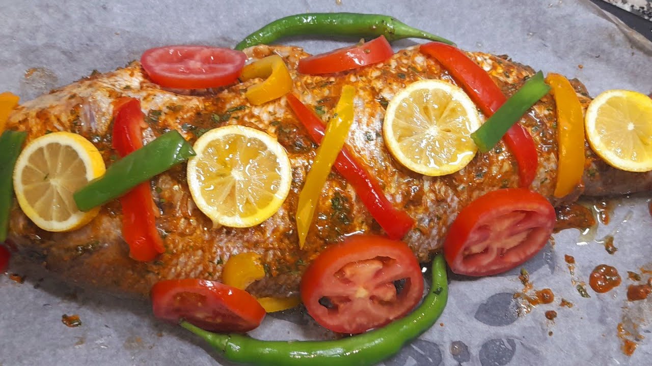 طريقة تحضير سمكة الباجو في الفرن على الطريقة المغربية poisson pageot au four à la marocaine