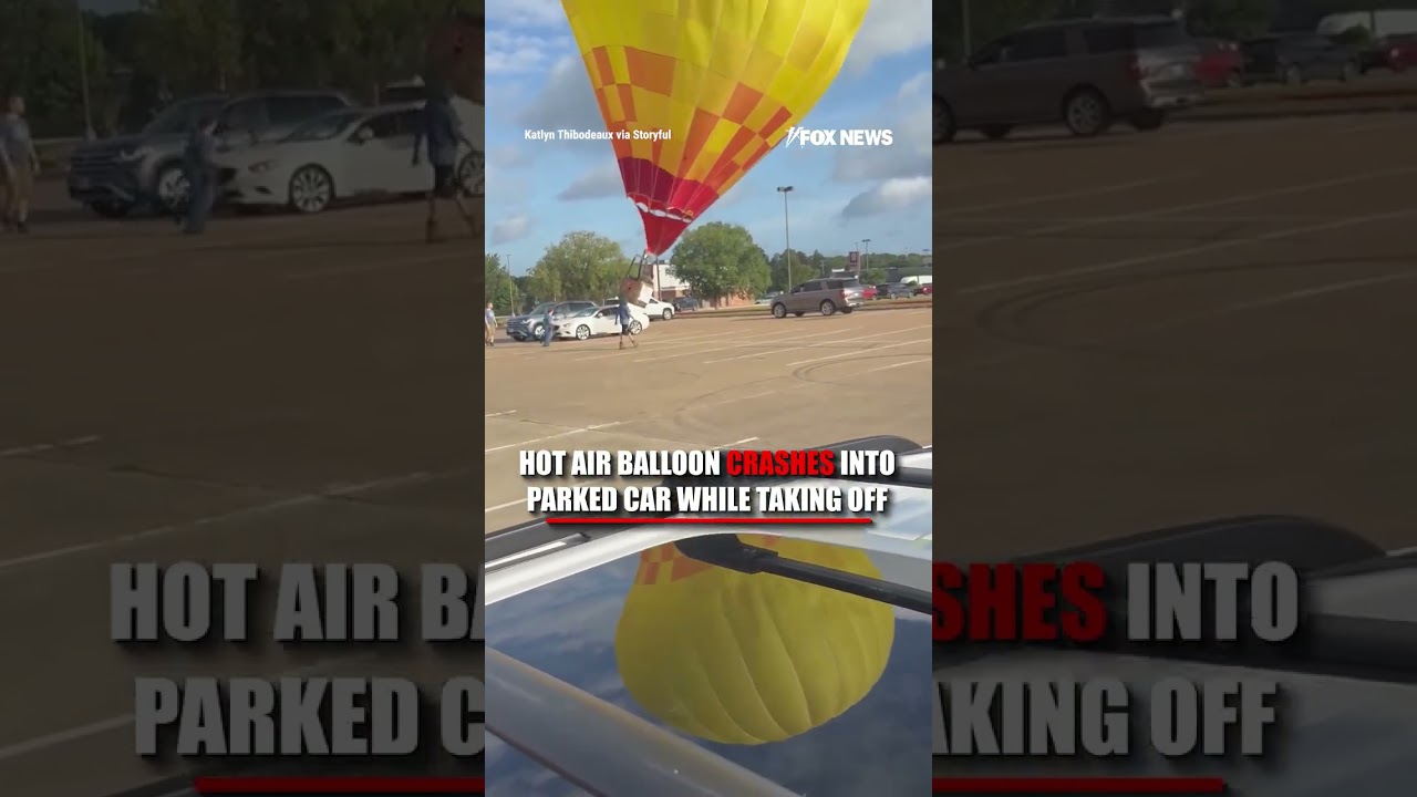 Hot air balloon CRASHES into parked car while taking off #foxnews #news #us #fox