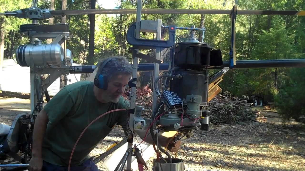 Gas Turbine ultralight helicopter, test-1,  GB103