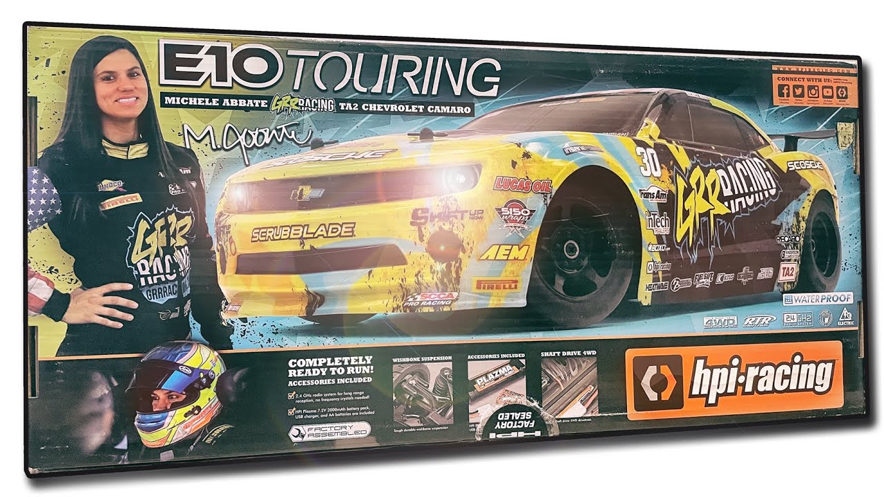 HPI E10 Tourning TA2 Chevrolet Camaro Michele Abbate - czyli zobacz kotku co jest w środku UNBOXING