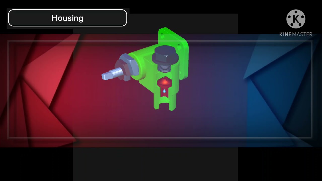 Non Return Valve Mechanism in 3D Animation