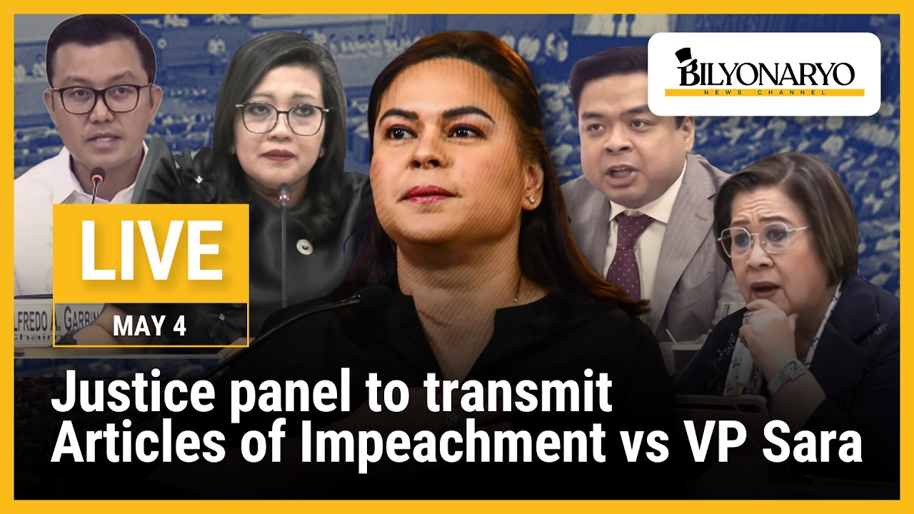LIVE: House justice panel to transmit impeachment cases vs VP Sara to plenary | May 4, 2026