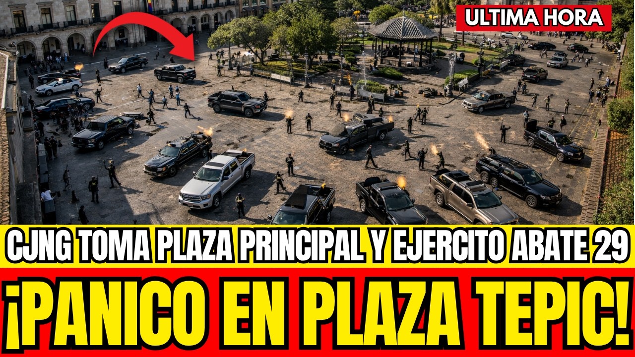 &iexcl;TEPIC en GUERRA! CJNG TOMA PLAZA PRINCIPAL y EJ&Eacute;RCITO la DESTRUYE en CARRETERA ABATIENDO 29