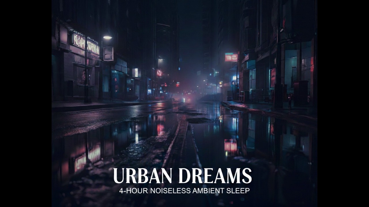 Fall Asleep in a Quiet Neon Night | 4 Hours Deep Ambient Sleep Music