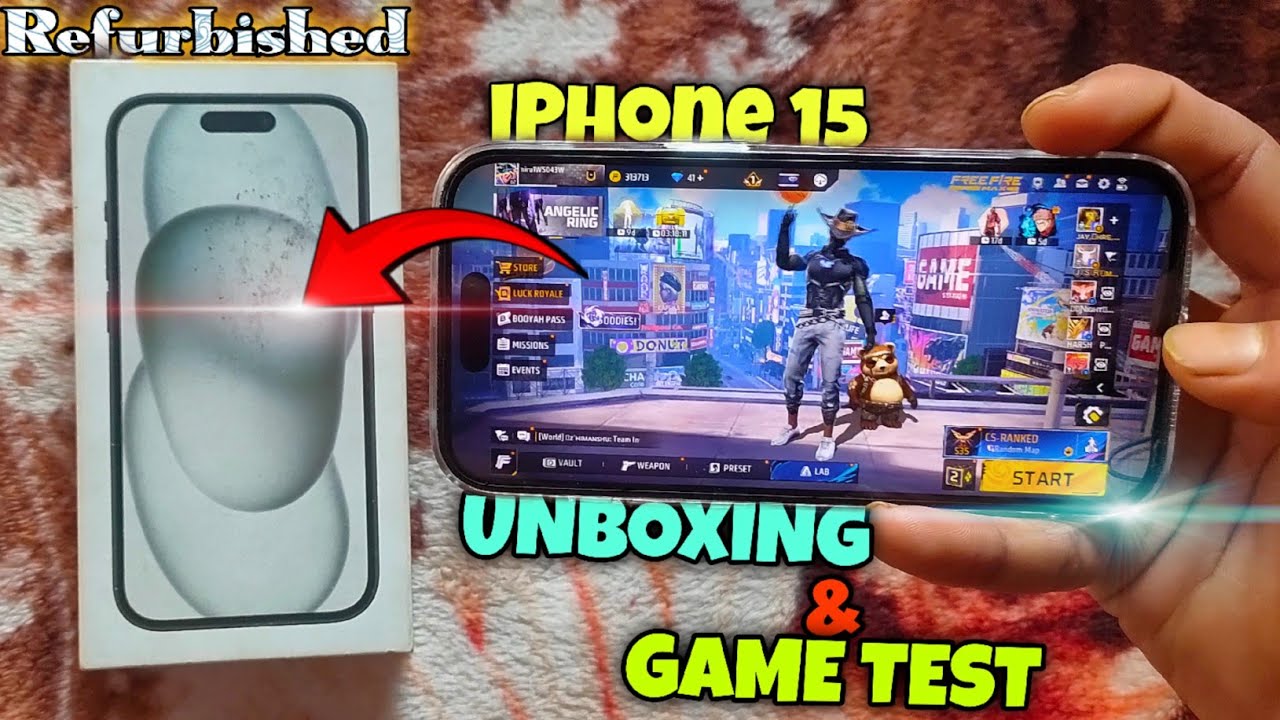 Refurbished Iphone 15 Unboxing & Free fire Game Test & Camera Test & All Test Review ✨