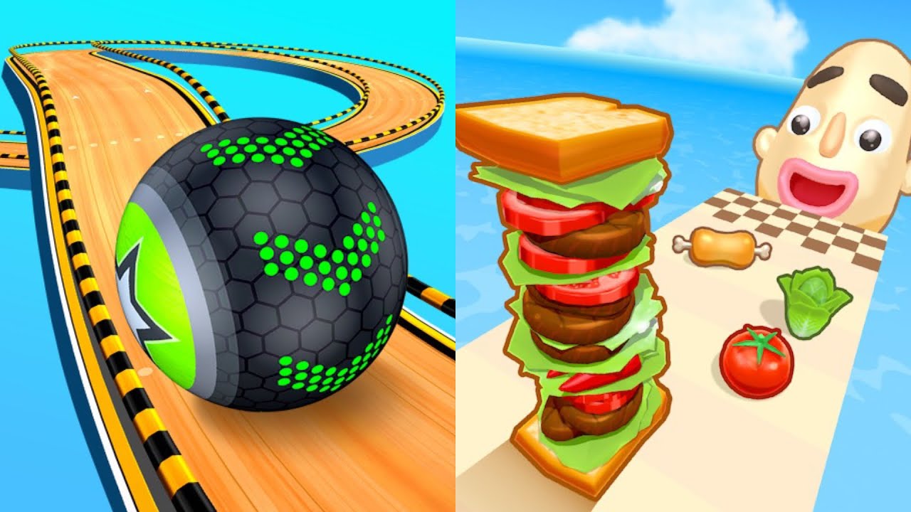 Going Balls + Sandwich Runner - All Level Gameplay Android,iOS - NEW APK MOD MEGA UPDATE GAMEPLAY