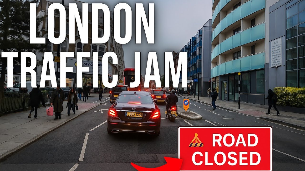 Drive From Park Lane to Edgware Road London 🚘 | Road Closed & Traffic Jam POV