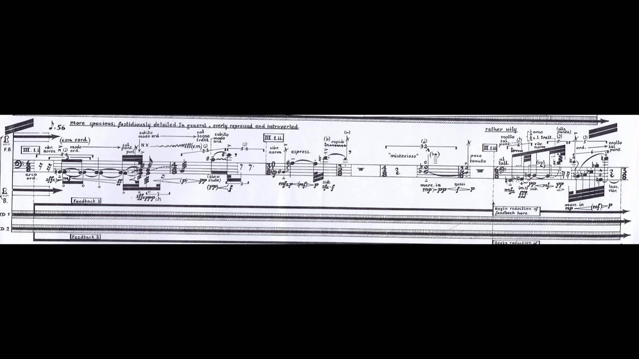 Brian Ferneyhough - Time and Motion Study II (w/ score) (for cello and electronics) (1973-76)
