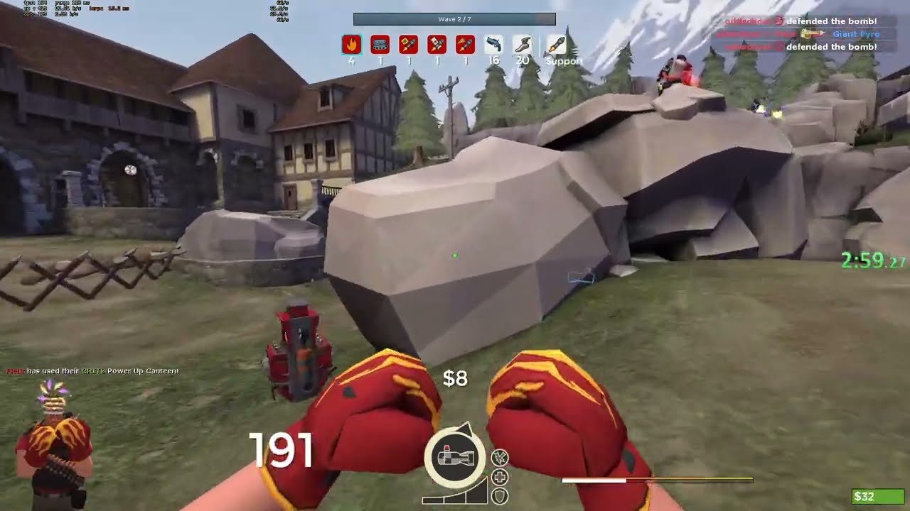 TF2 MvM Bavarian Botbash Speedrun 21:14 demo/heavy POV
