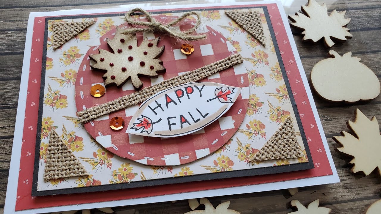 🍁Fall Card Idea | Dollar Tree Wooden Leaves | Mindless Crafting