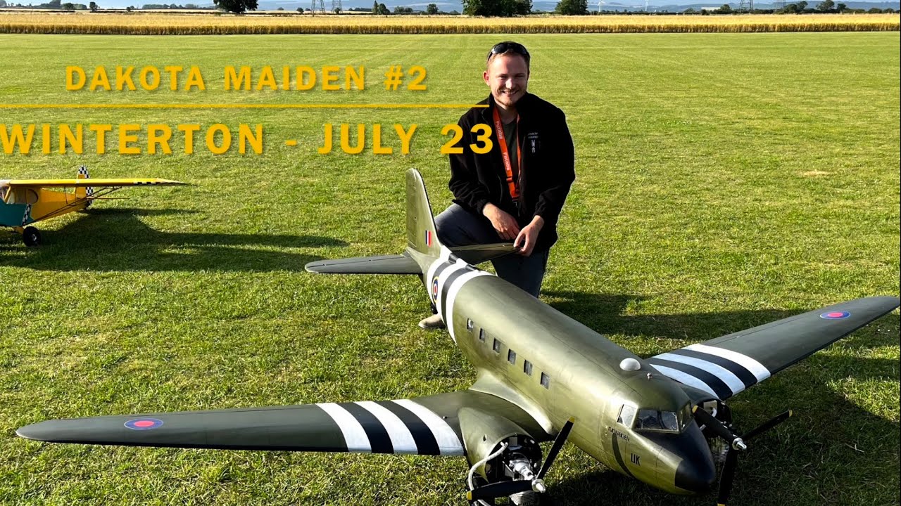 Large 10ft span RC Ziroli Dakota-  Maiden Flight Attempt #2!