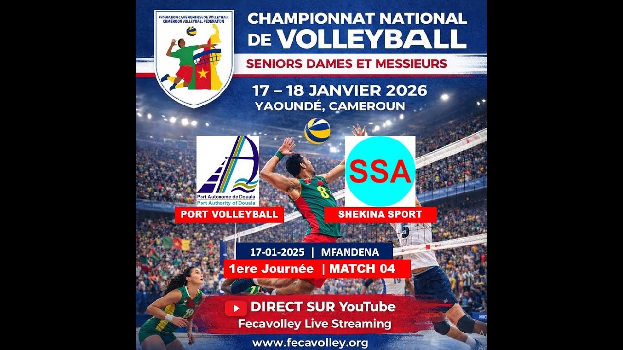 PORT AUTONOME vs SHEKINA SPORT  Match 4 | Mens | Cameroon Volleyball Championship 2026