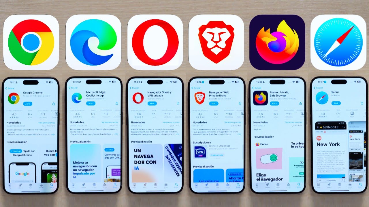 MEJOR Navegador para Android y Windows 11🤓 Brave vs Firefox vs Chrome vs Edge vs Opera vs Safari.