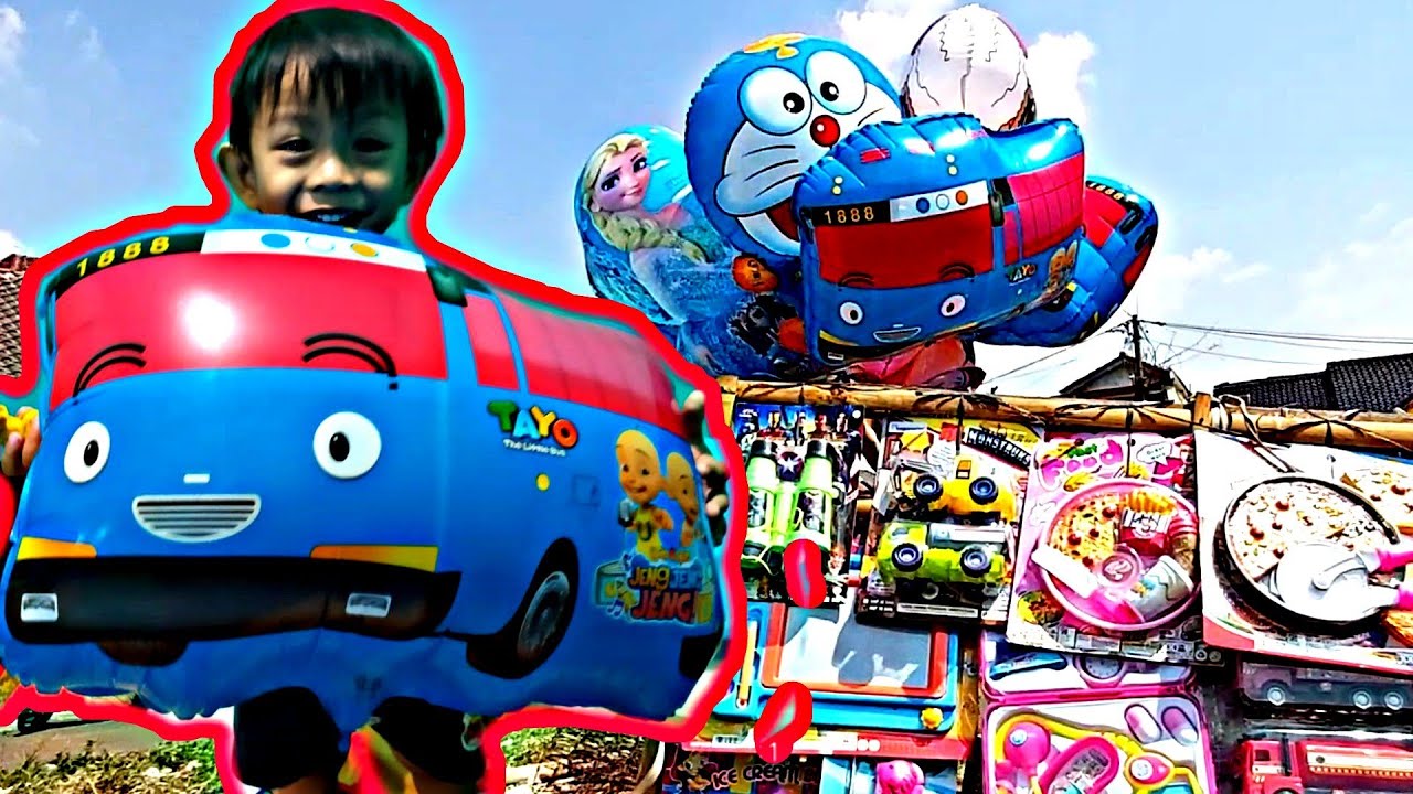 Balon Karakter Tayo Ditukang Mainan Acara Nikahan