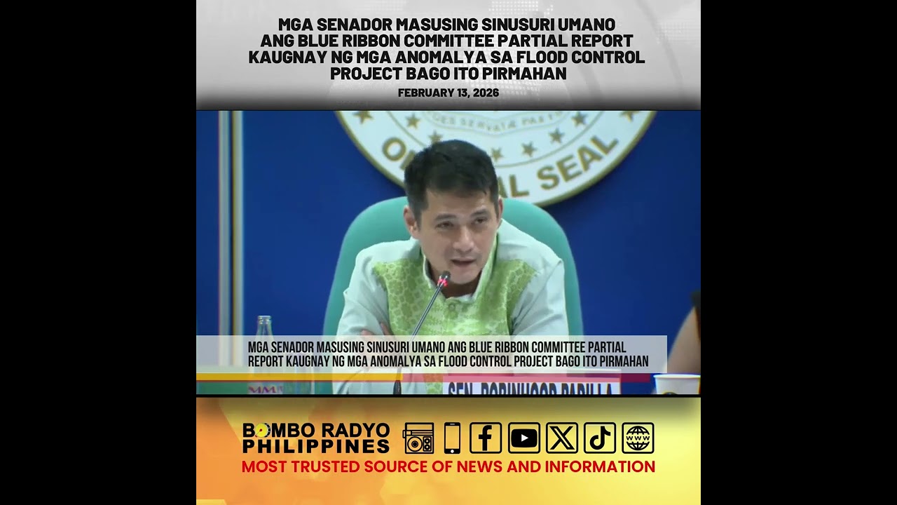 Mga senador masusing sinusuri umano ang Blue Ribbon Committee partial report bago ito pirmahan.