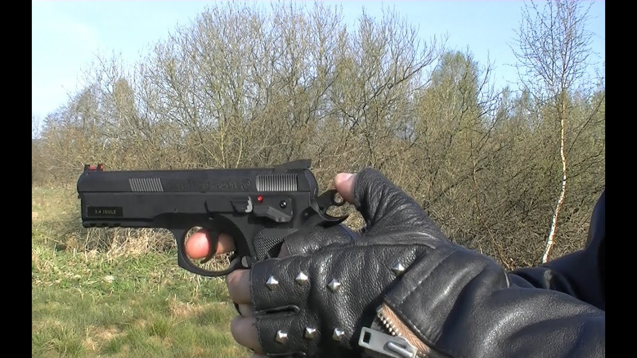 Strzelanie pistolet  CZ 75 SP 01 SHADOW Ceska Zbrojovka ASG CO2 4,5 mm 177 cal .