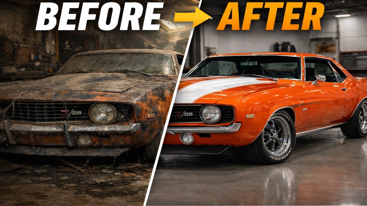 Car Restoration of Abandoned 1969 Chevrolet Camaro Z28 – Full ASMR Rebuild from Rust to Glory