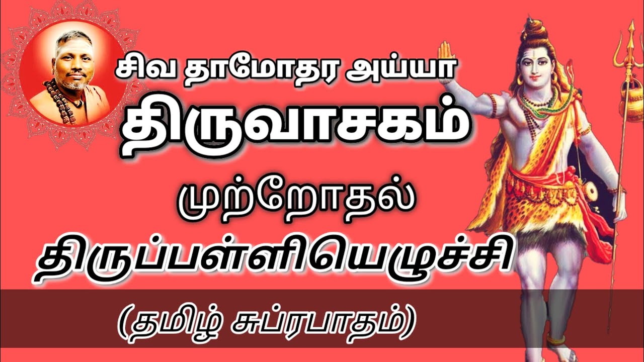 #திருப்பள்ளியெழுச்சி | #திருவாசகம் | சிவ.தாமோதர அய்யா | மாணிக்கவாசகர் | தமிழர்சமயம்