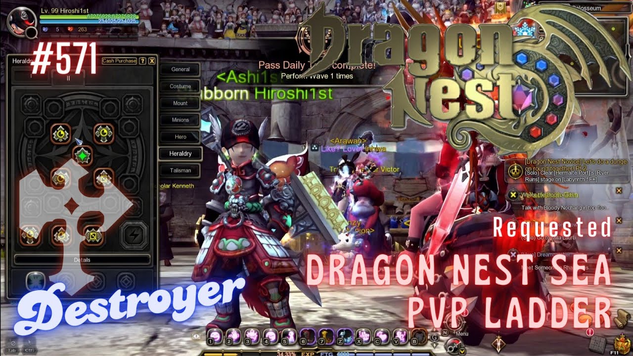 #571 Destroyer With Skill Build Preview ~ Dragon Nest SEA PVP Ladder -Requested-