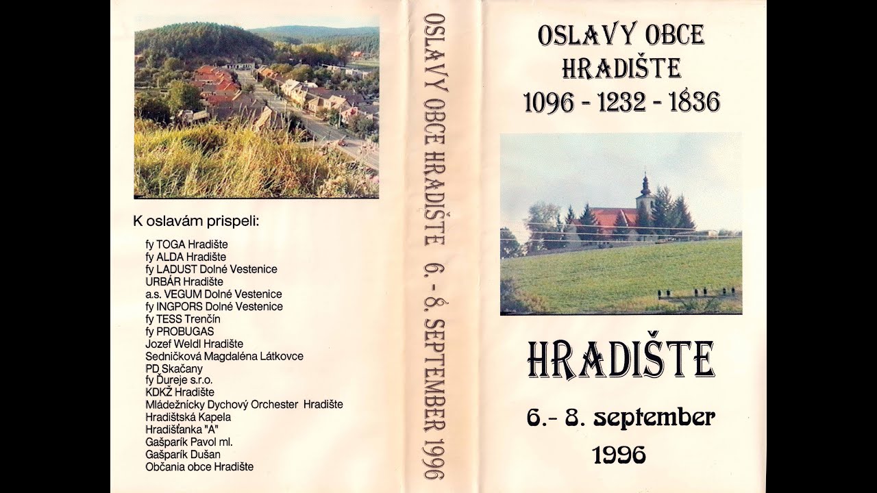Oslavy obce Hradi&scaron;te 6-8.9.1996