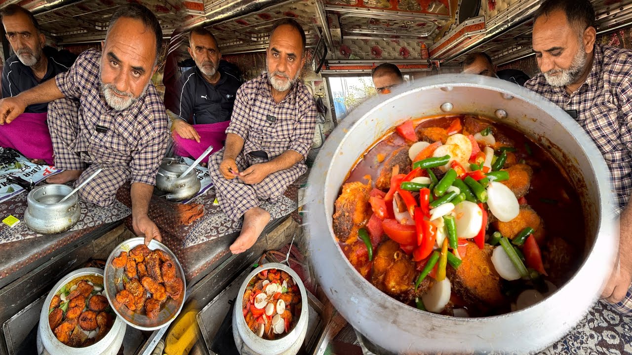 कश्मीर के Truck Driver साहब मछली में साग-सब्जी डालके बनाए।स्वाद ऐसा की उंगलिया चाटने लगे।