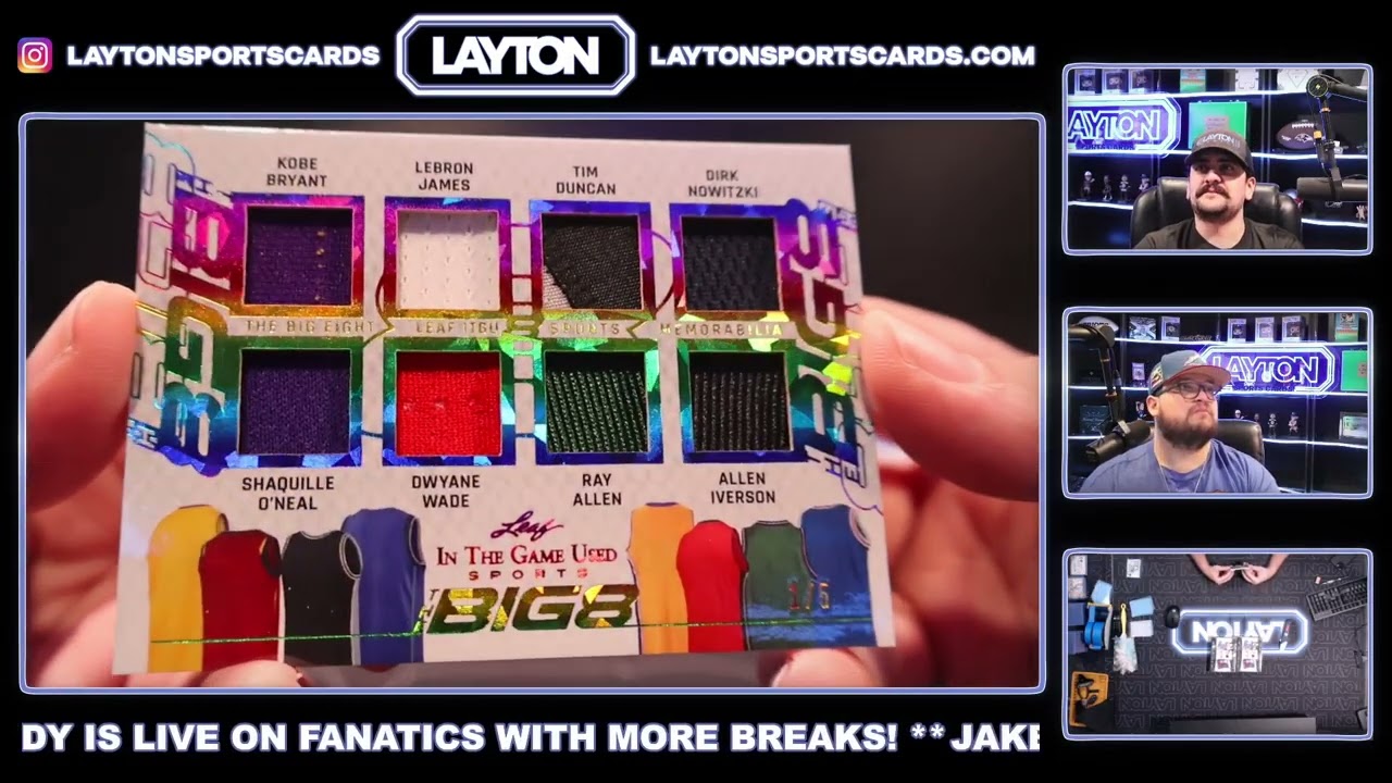 TONIGHT!   2025 Leaf In The Game Used Sports 5 Box Break #9