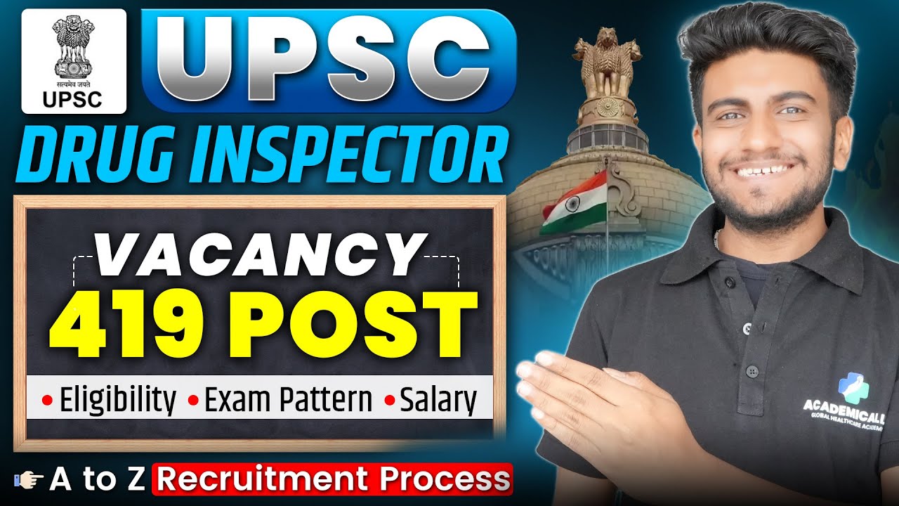 UPSC Drug Inspector Vacancy 2026 | Drug Inspector Vacancy, Eligibility, Salary & Recruitment Process