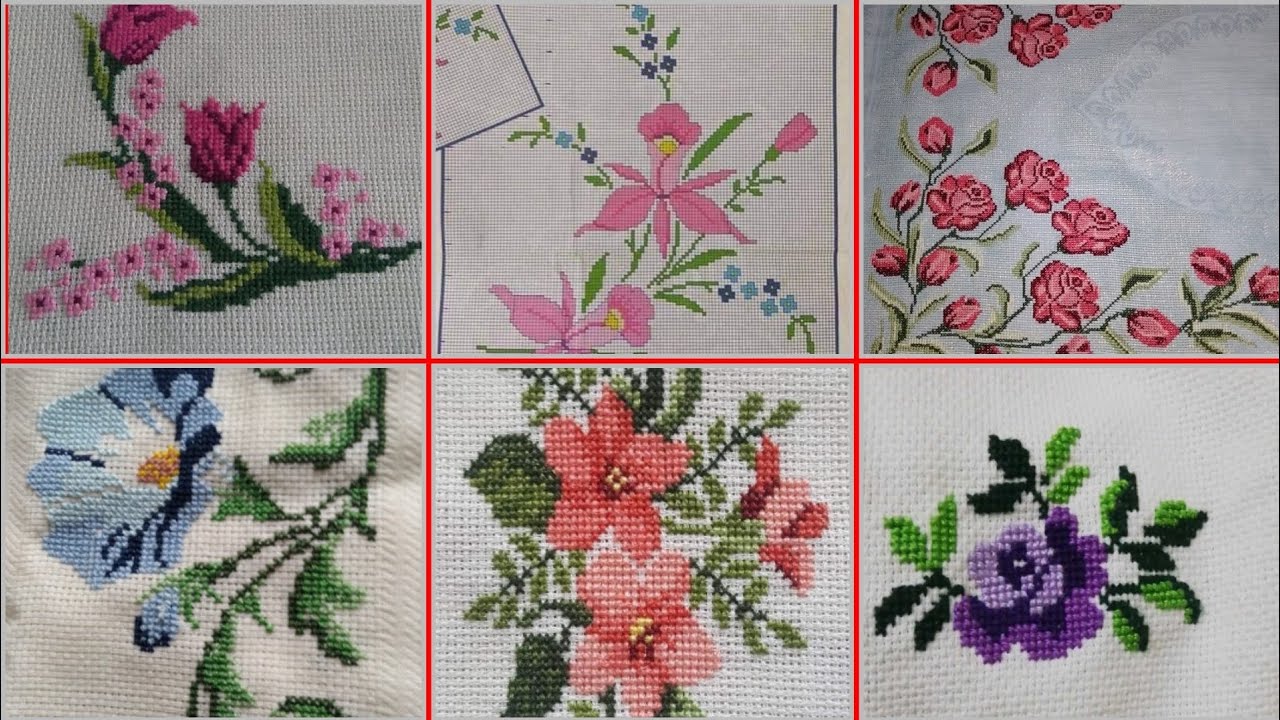 Elegant and sophisticated cross stitch pattern - Floral vintage style - dosuti