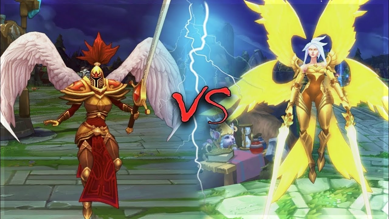 KAYLE ALL SKINS Old VS New Comparison Rework - League of Legends