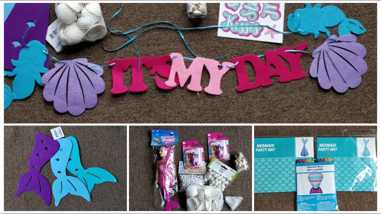 Dollar Tree Mermaid Theme finds | Diy Mermaid Theme Decor From Dollar Tree
