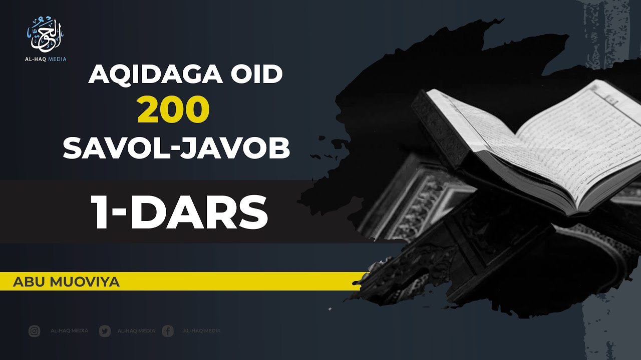 1-DARS || AQIDA DARSLIGI || ABU MUOVIYA