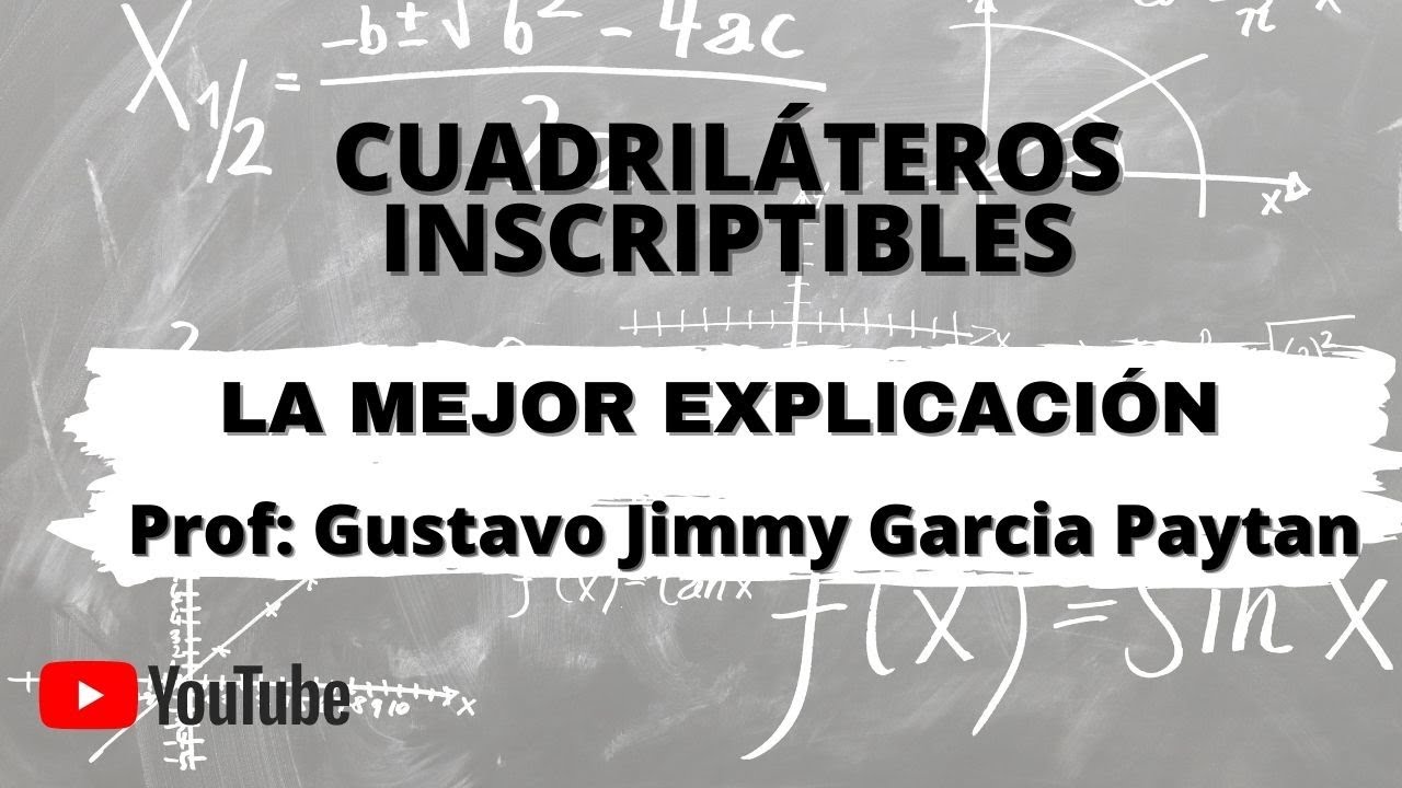 CUADRILÁTERO INSCRIPTIBLE INCLUYE TEORIA
