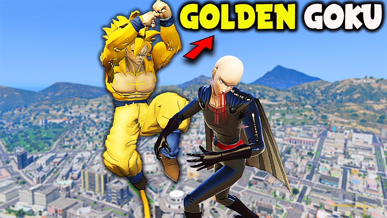 GOLDEN GOKU Defeat HELLGOD SAITAMA and HELL LORD In GTA 5 | SHINCHAN and CHOP