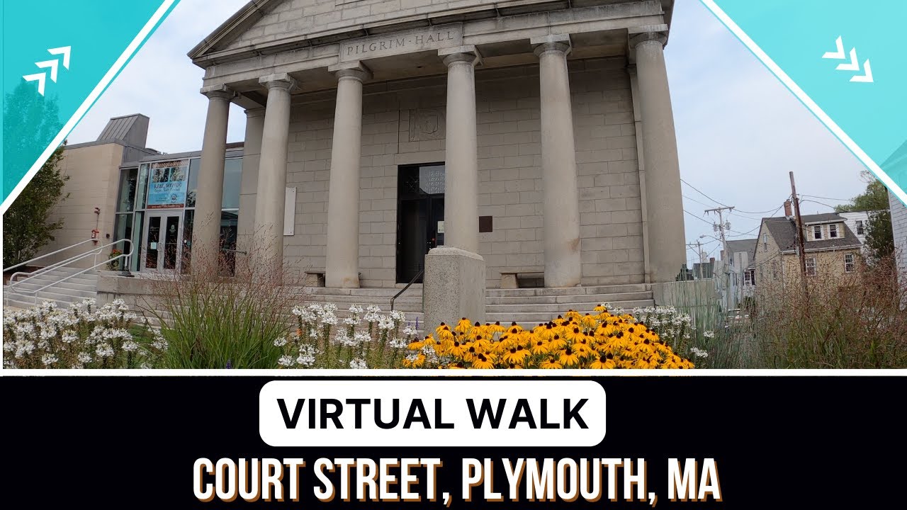 Walking Tour of Downtown Plymouth, MA - America’s Hometown - New England Town Background Ambiance