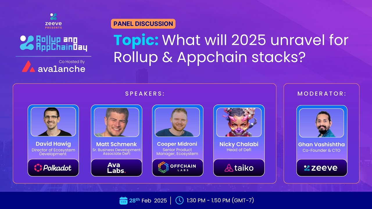🔺What will 2025 Unravel for Rollups & Appchain Stacks? Rollup & Appchain Experts discuss