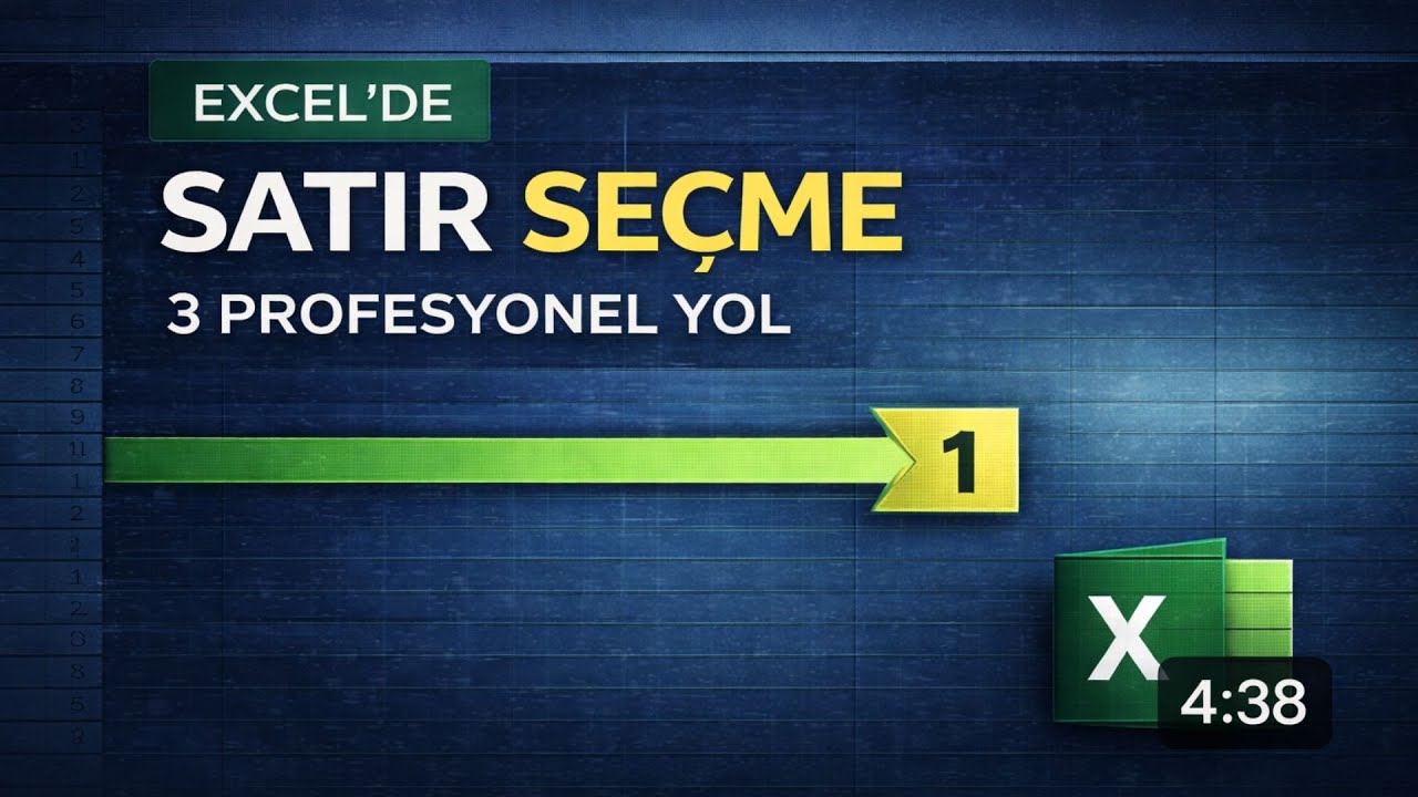 Excel'de 10 Kat Hızlanın: Satır Seçmenin 3 Profesyonel Yolu