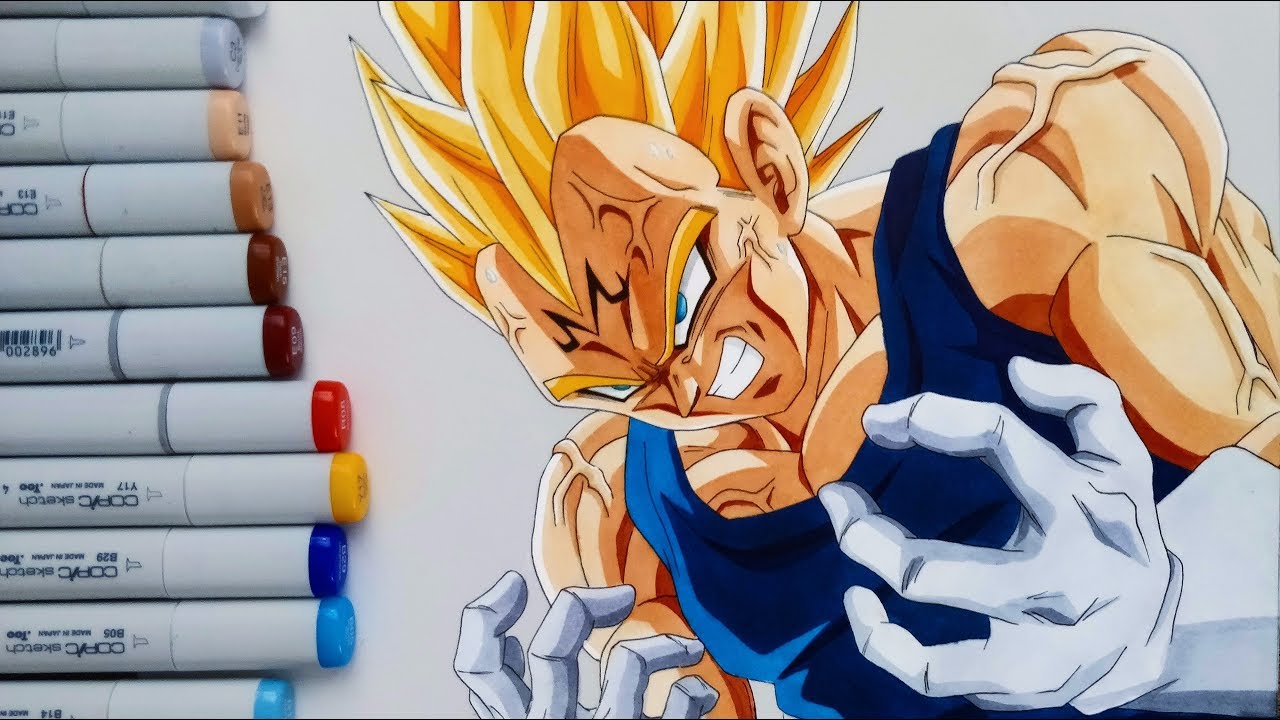 Drawing Majin VEGETA DBZ