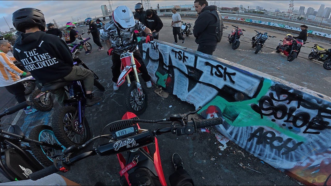 E BIKES TAKE OVER DOWNTOWN LA