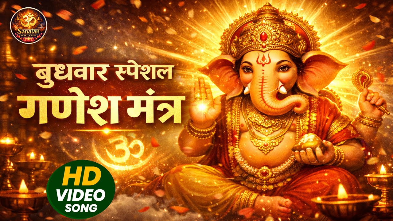 बुधवार स्पेशल गणेश मंत्र | Ganesh Mantra for Success | Vighnaharta Ganpati Bhajan