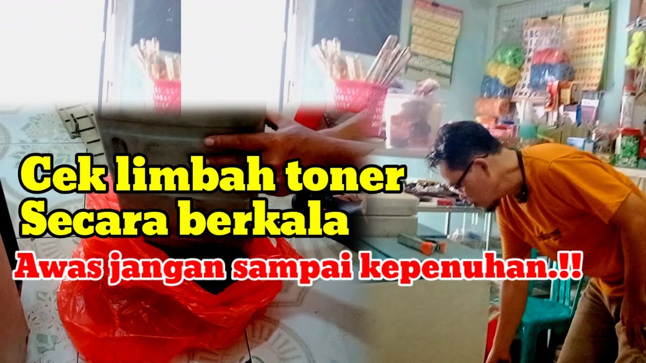 CEK LIMBAH TONER SECARA RUTIN AGAR SALURAN SPIRAL PEMBUANGAN TONER LANCAR TIDAK MAMPET