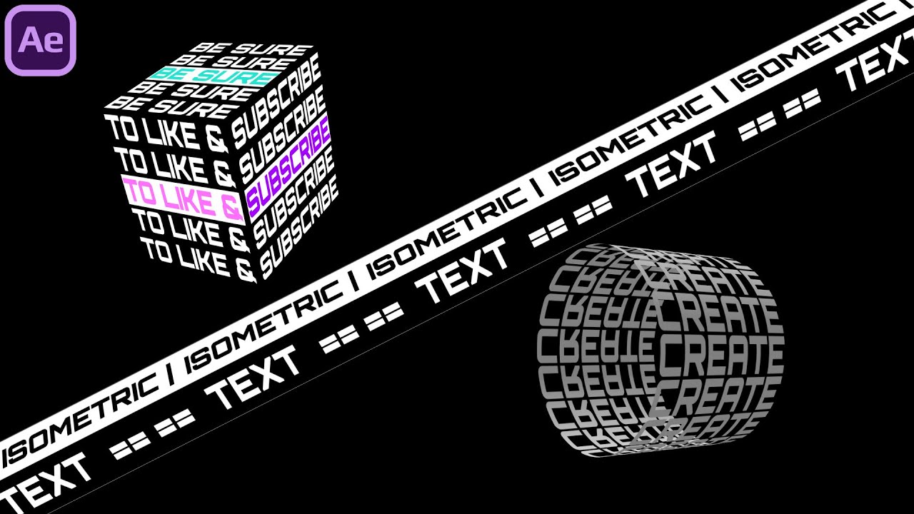 3 Ideas Creative Typography in Adobe After Effects | Looping animation