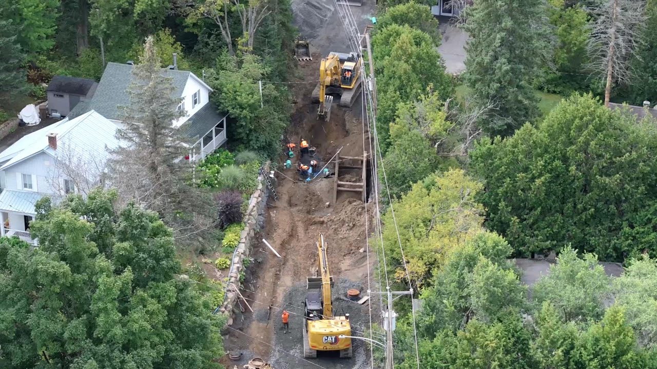 Travaux rue Morin Sainte-Adèle 5 sept 2025