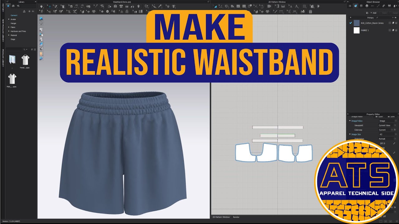 How to Create a Realistic Waistband with Elastic Tape in Clo3D | Step-by-Step.