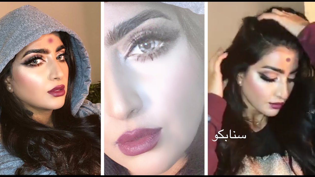 شاهد بثينة الرئيسي تضع ميك آب هندي رائع يغير ملامح وجهها